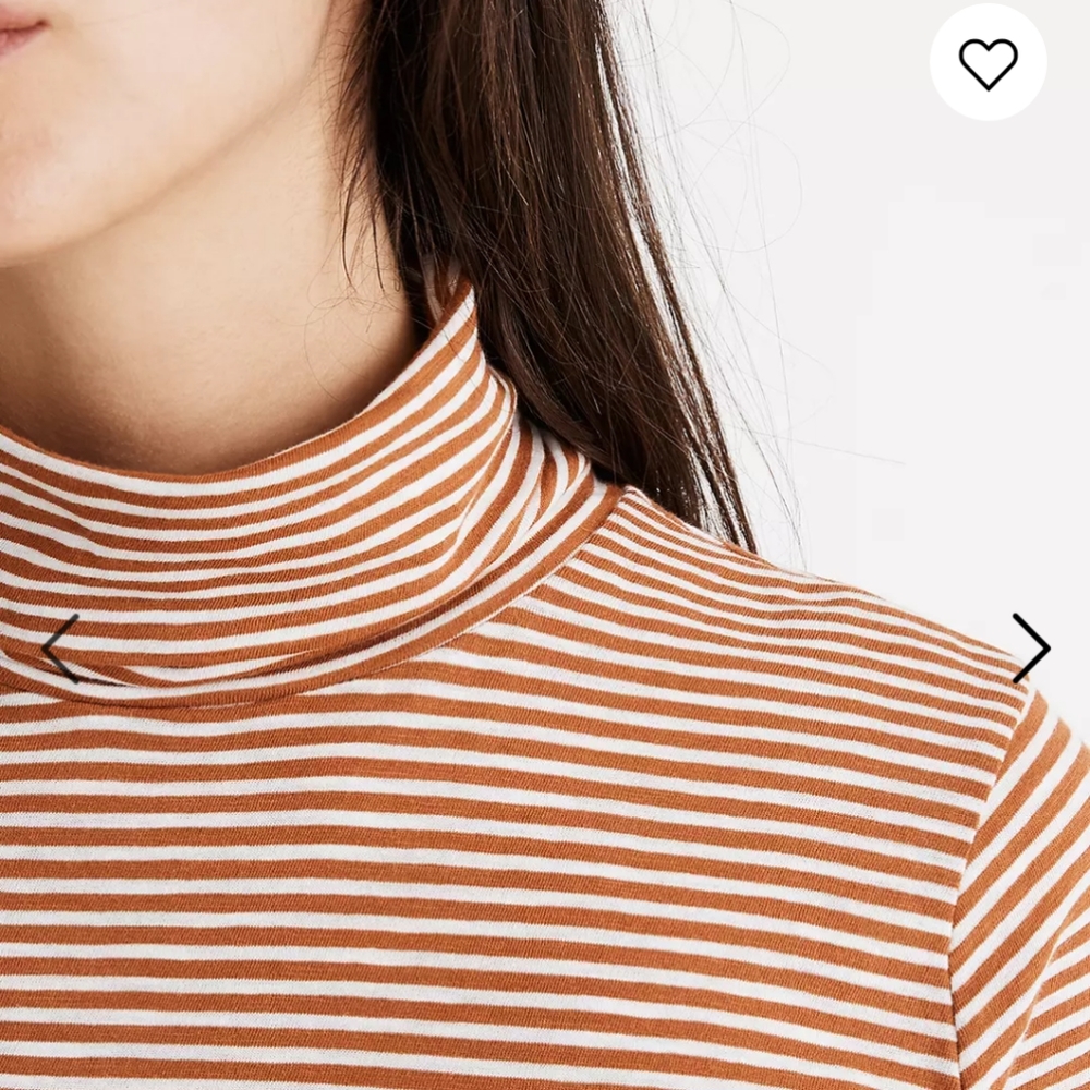 Madewell whisper cotton turtleneck in Daniela stripe
